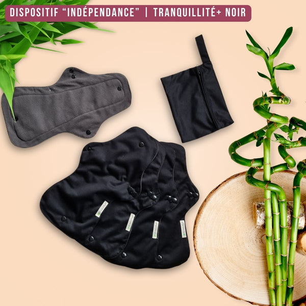 Incontinence urinaire et flux ultra hémorragiques, pack "Indépendance", protections hygiéniques lavables